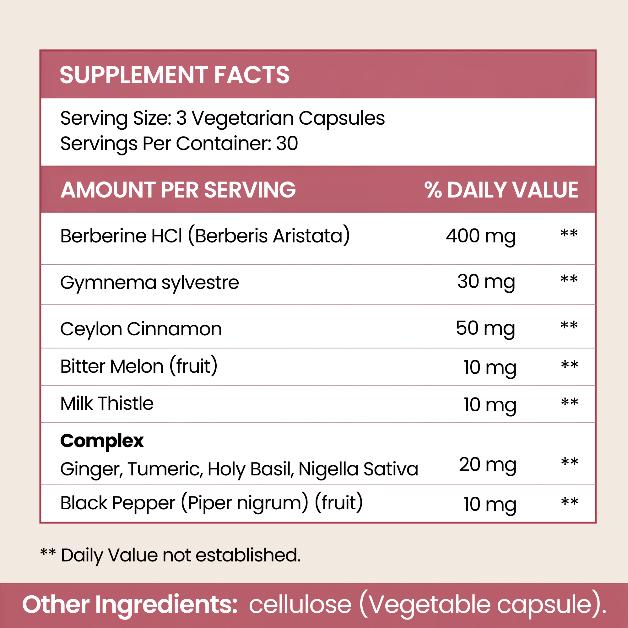 Berberine+ 90 Capsules (500mg)